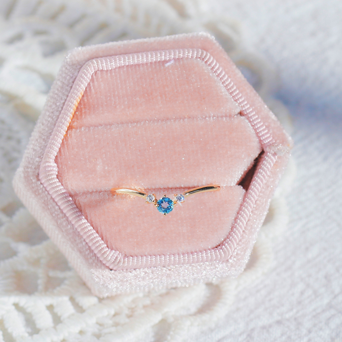 凰谨珠宝韩版ins风天然戒指