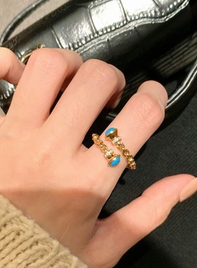 饰品纯银老钱风精致时尚轻奢金色