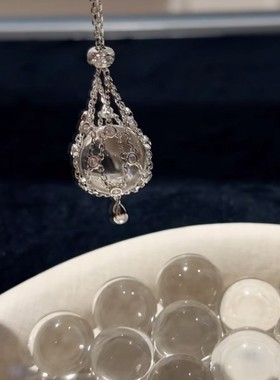 无注册商标S925银双A白水晶项链