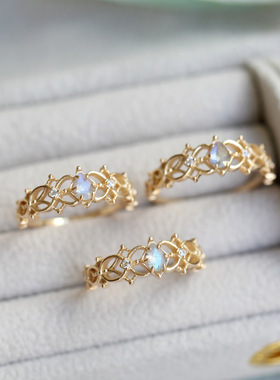 天然拉长石蕾丝镂空花边小香风