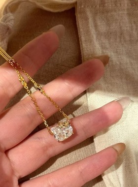 S925纯银轻奢超闪Kitty猫项链