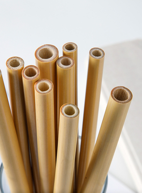 天然竹子吸管吸管套装奶茶酒吧儿童环保可降解饮管Bamboo Straws
