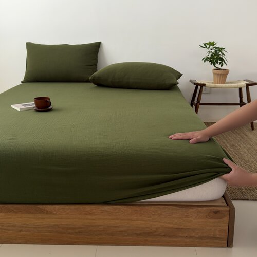 A类超柔全棉双层纱床笠四季通用