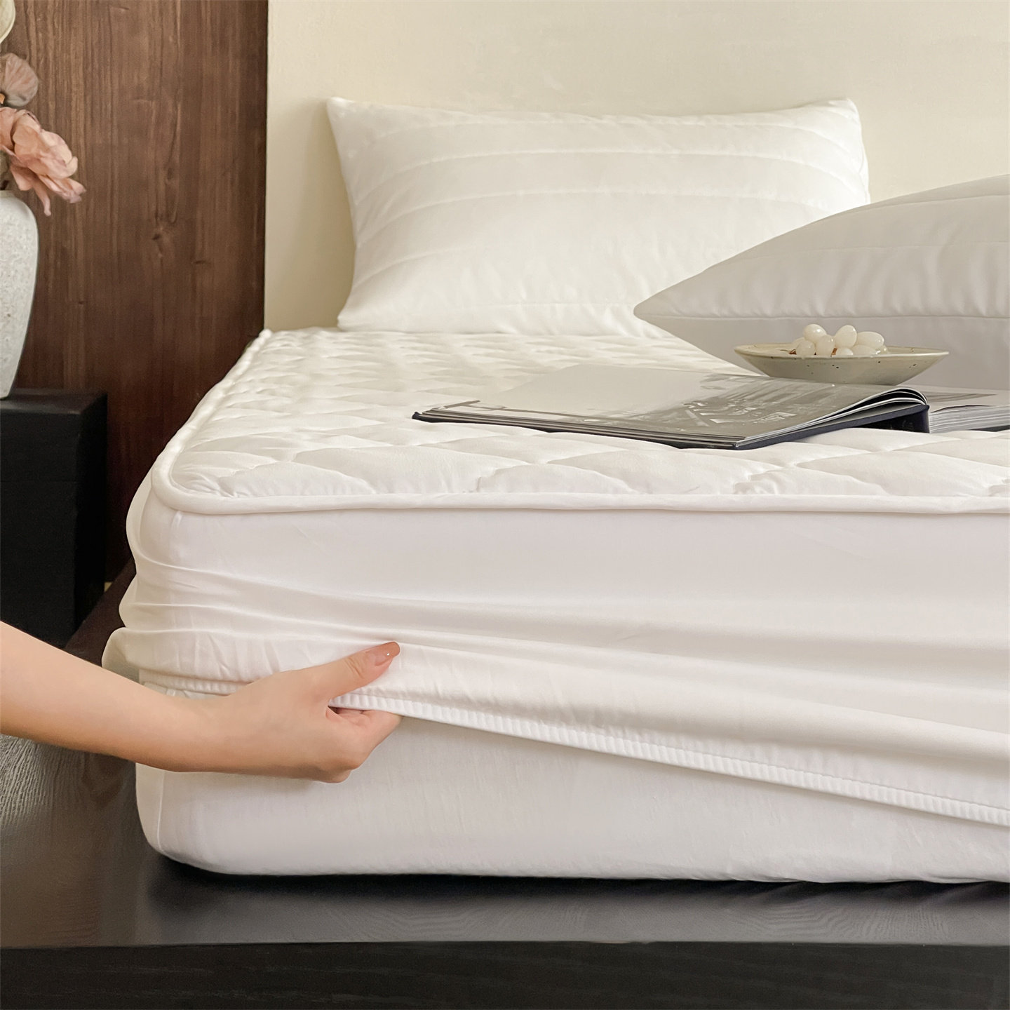 夹棉床笠防水透气全包围床罩防尘四季通用防滑磨毛单件床垫保护罩,床上用品,床笠,淘宝优惠券,粉丝福利购,淘宝优惠卷