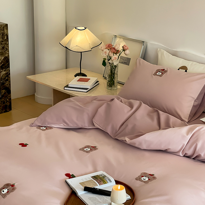 加厚全棉磨毛四件套韩风卡通