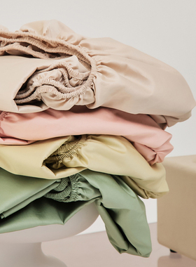 100S贡缎长绒棉全棉床笠式床单纯棉床罩被单床垫保护套床上用品