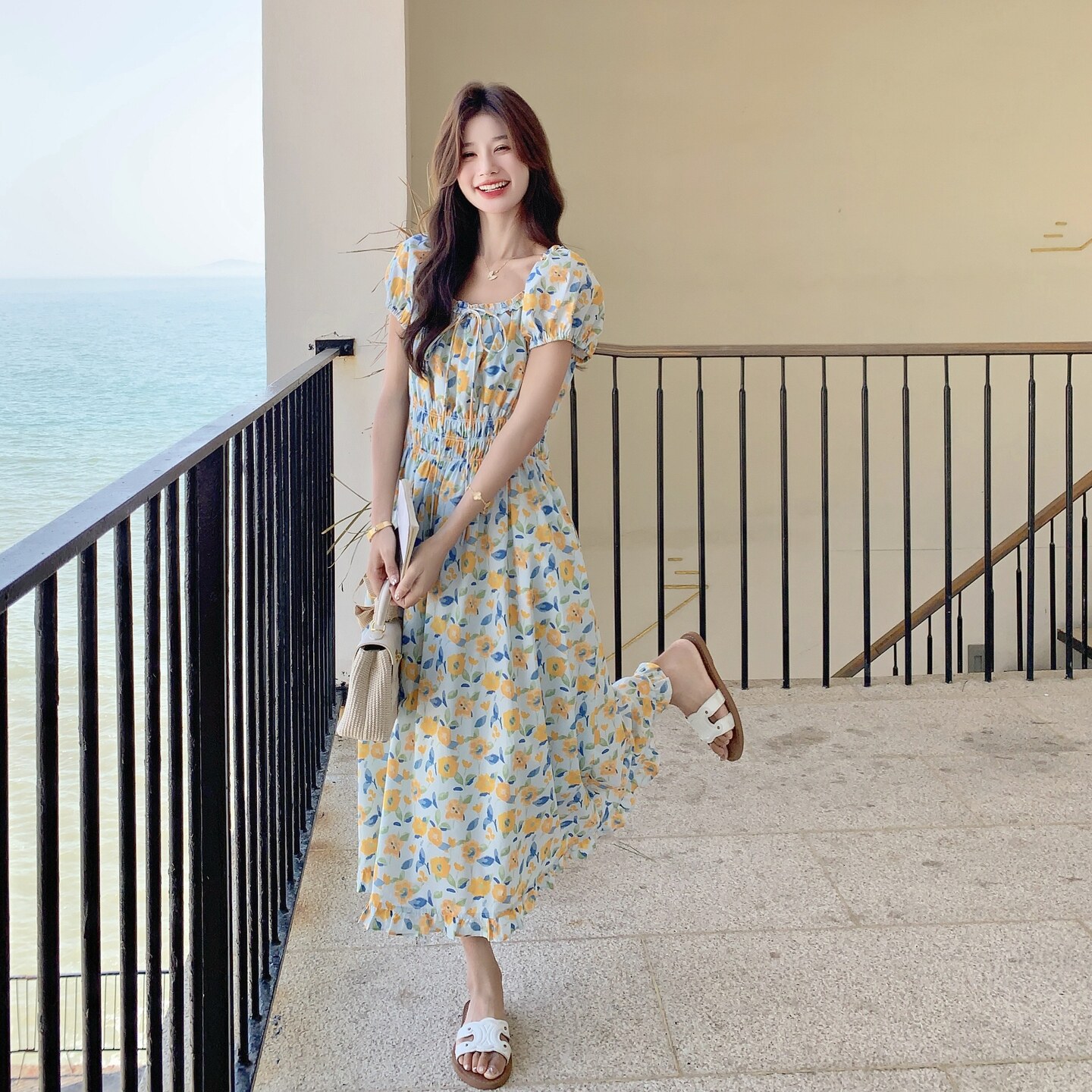 2026年夏新款韩系简约百搭碎花连衣裙XW1133P135K208,女装连衣裙,浙宝171