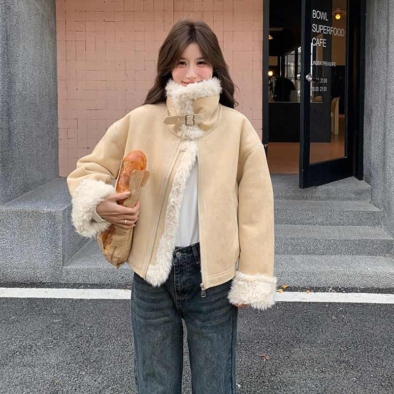 现货2025年战衣皮毛一体外套XW8087P195K298,女装短外套,浙宝171