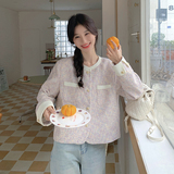 蓝色高端法式小香风外套2025新款女短款春秋气质显瘦精致撞色上衣，女装短外套，浙宝171