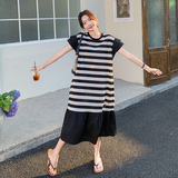 现货2026年夏装新款时尚条纹拼接连衣裙XW6977P125K188，女装连衣裙，浙宝171