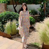 2026年夏新款韩版圆领碎花拼接蕾丝连衣裙XW1082P145K218，女装连衣裙，浙宝171