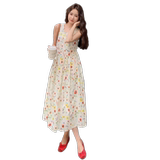 2026年夏新款韩版洋气碎花无袖连衣裙XW1127P135K208，女装连衣裙，浙宝171