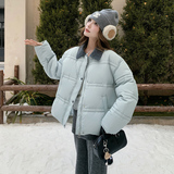 现货冬装翻领短款蓝色羽绒服外套(50绒)XW3369P275K418，女装羽绒服，浙宝171