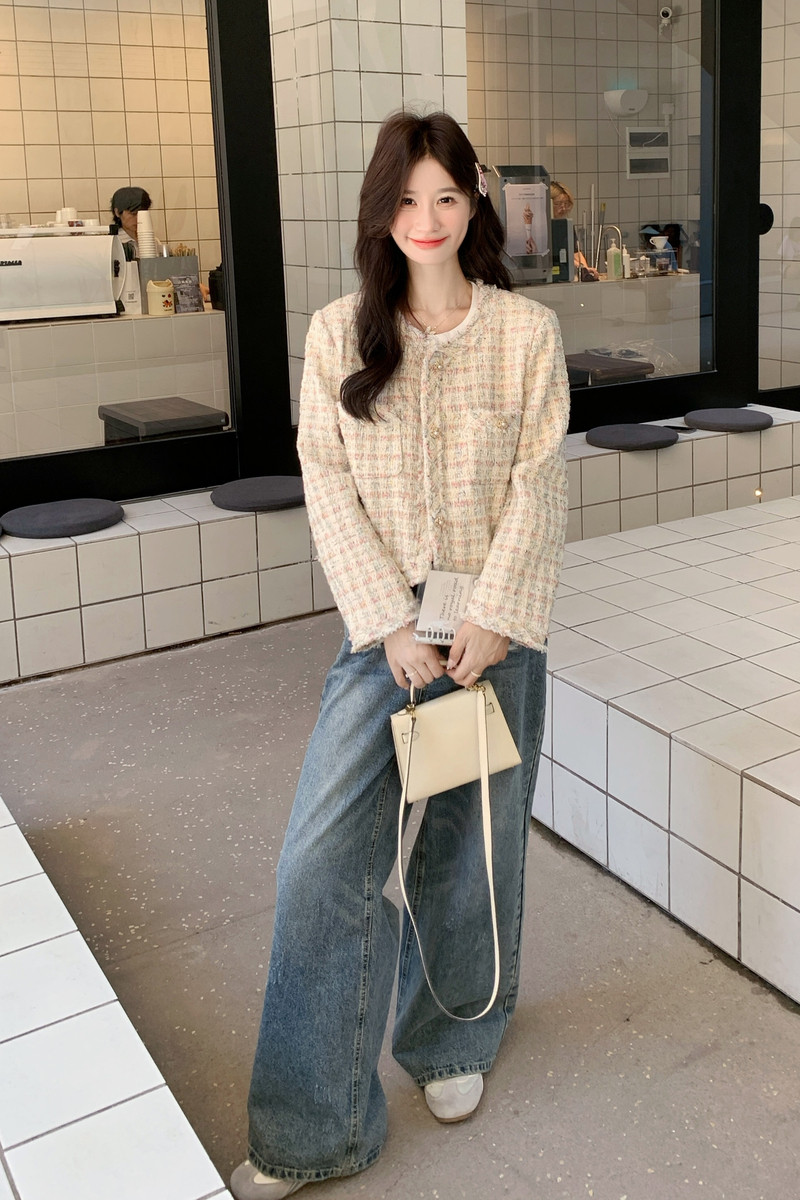 富家千金小香风短款外套女春秋高级小众超火好看独特漂亮夹克上衣,女装短外套,浙宝171