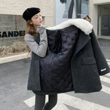 现货冬装新款翻领双排扣中长款毛呢外套(90绒)XW3387P365K548，女装羽绒服，浙宝171