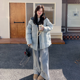 现货冬装假两件连帽中长款羽绒服外套(50绒)XW3357P305K458，女装羽绒服，浙宝171