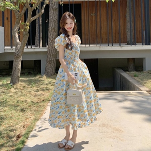 夏新款韩系简约百搭碎花连衣裙XW1133P135K208,帅气女生穿搭11岁图片