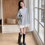 现货26年早春新款拼接卫衣连衣裙XW1040P135K208，女装卫衣/绒衫，浙宝171