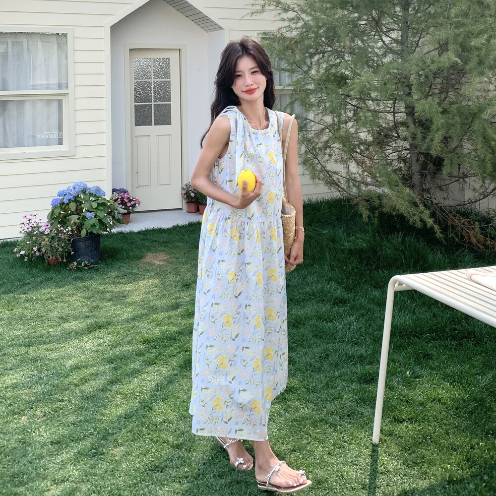 2026年夏现货时尚甜美气质无袖碎花连衣裙XW1069P145K218，女装连衣裙，浙宝171