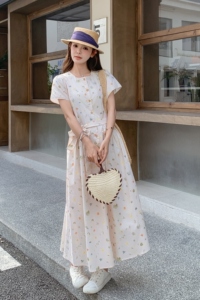 2026年夏新款甜美碎花淑女气质连衣裙 XW1103 P145 K218图片