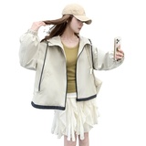 现货2026年春装新款撞色帽沿刺绣外套XW730P165K248，女装短外套，浙宝171