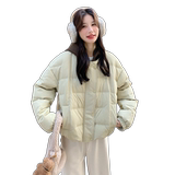 现货2026冬装新款拼接连帽羽绒服外套(50绒)XW3360P275K418，女装羽绒服，浙宝171