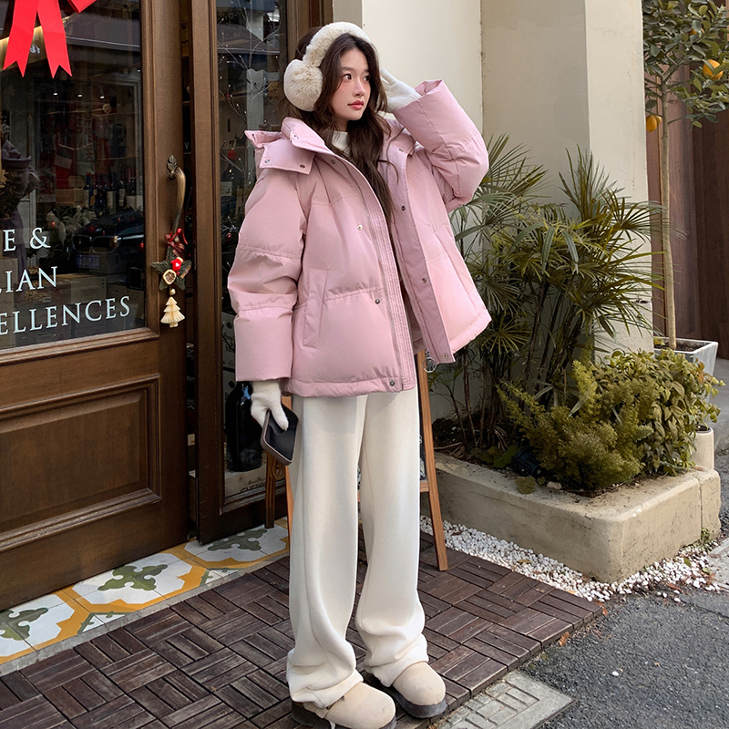 新年战衣粉色羽绒服外套90绒XW8086P295K468，女装羽绒服，浙宝171
