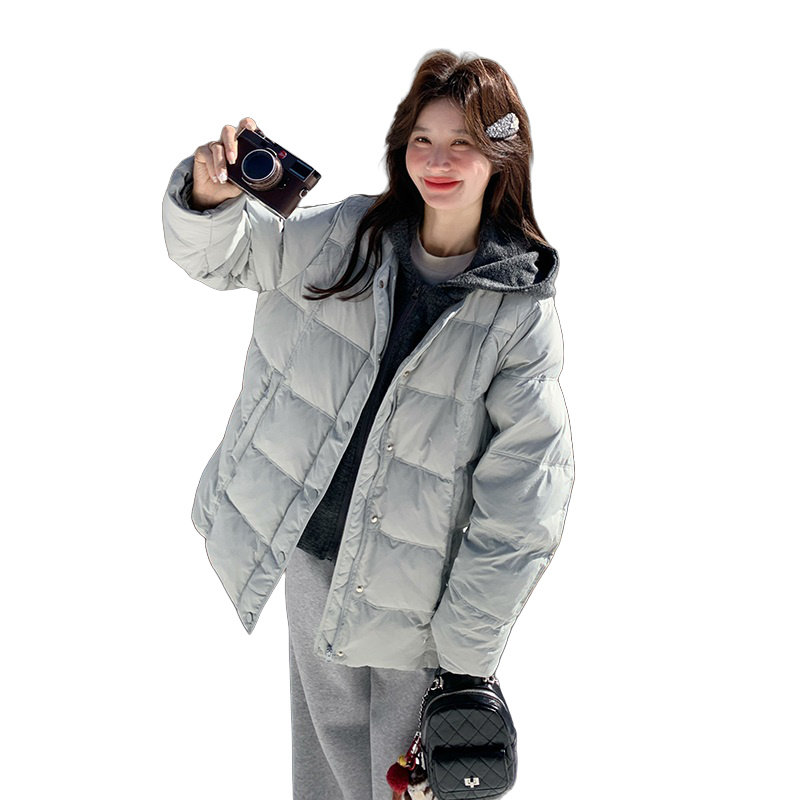 现货冬装假两件连帽中长款羽绒服外套(50绒)XW3357P305K458,女装羽绒服,浙宝171