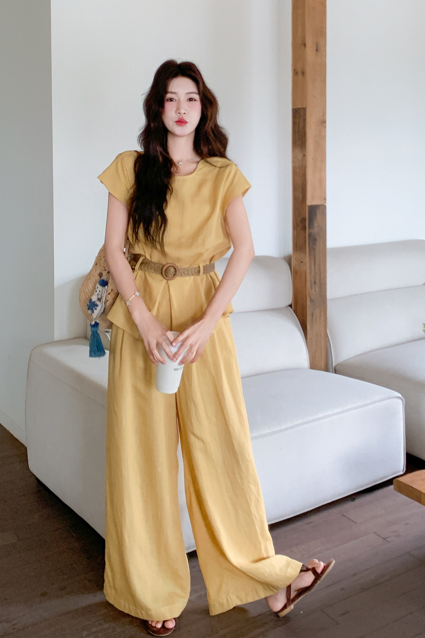 26年夏新款麻料套装送腰带XW9819P175K288,女装套装/套裙,浙宝171