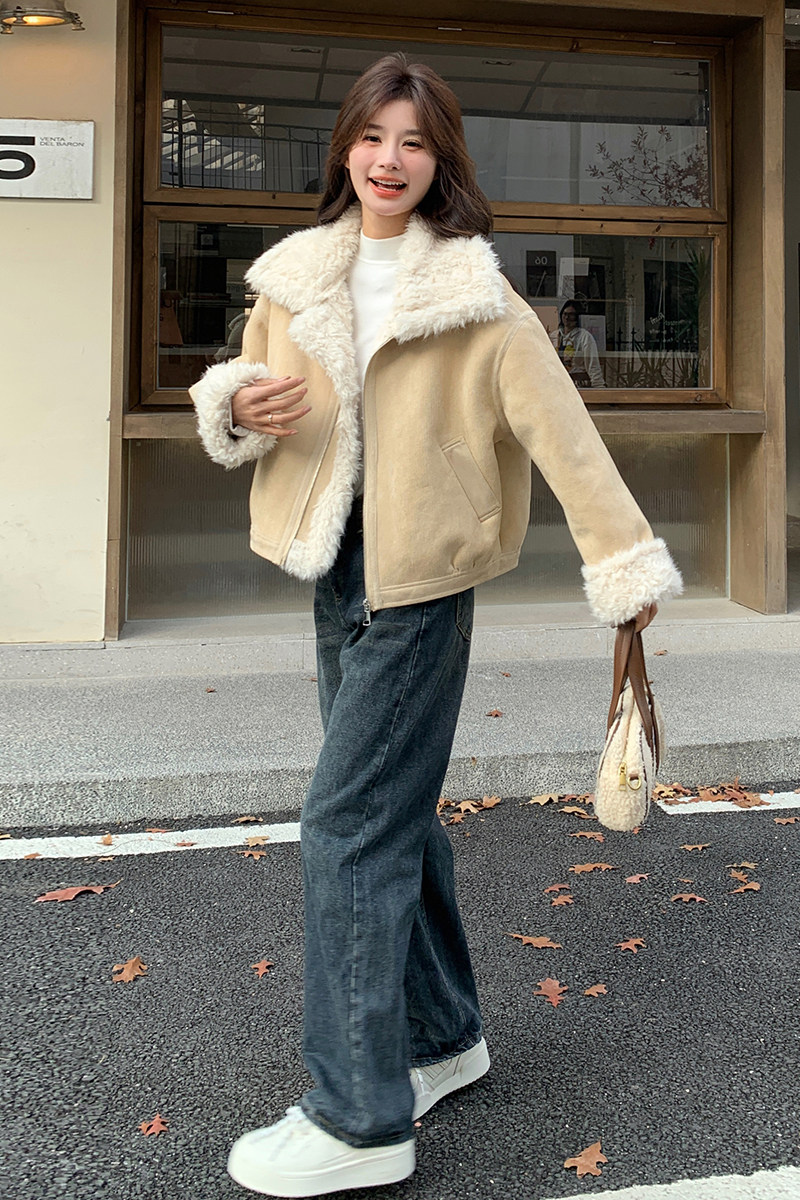 现货2025年战衣皮毛一体外套XW8087P195K298,女装短外套,浙宝171