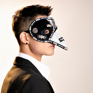 燕尾蝶家半脸男士定制款面具鸟嘴医生朋克面具