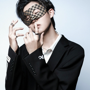 燕尾蝶男士半脸骷髅歌手唱年会英伦面具造型聚会网红抖音91万圣节