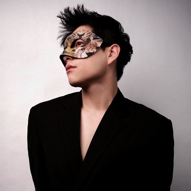 男士半脸白色猫女郎cosplay人歌手性感硬汉面具万圣节性感狐狸