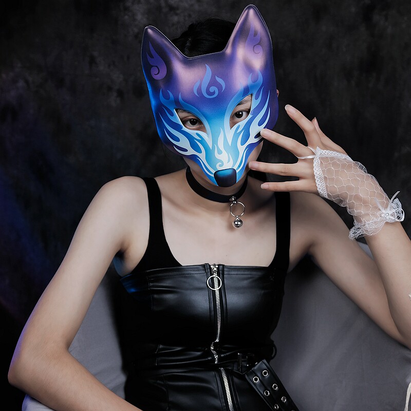 燕尾蝶家狐狸面具古风日本和风狐狸面具二次元cosplay