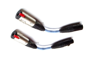 XLR平衡转6.5 卡龙转6.35母转接线转换 威卓蓝参考线基音频连接