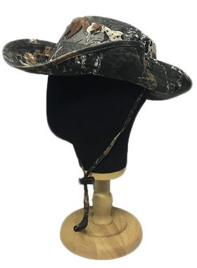 四季hatty哈荻户外枯叶沙漠防撕料森林牛仔帽软檐透气网狩猎徙步