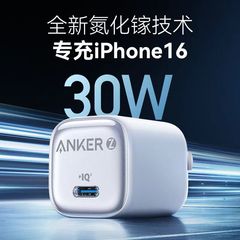Anker安克Zolo冰点充电器PD30W/20W快充手机充电头适用苹果17promax插头typeC口