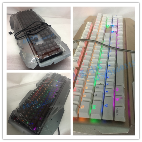 领拓青轴104键lt02机械键盘LOL悬浮七彩背光usb有线DIY界刀插拔轴