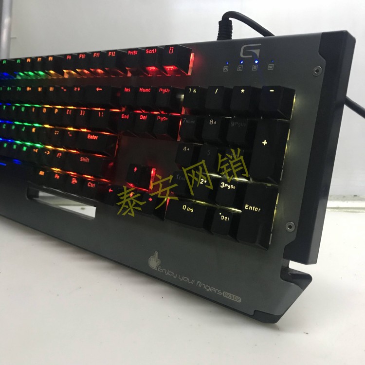 甲品GK9200/902跑马灯游戏LOL机械键盘英雄联盟吃鸡插拔混光青轴