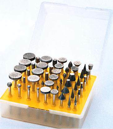 金刚石磨头 金刚砂磨针 玉雕工具 合金打磨头 50支套装 3.17mm柄