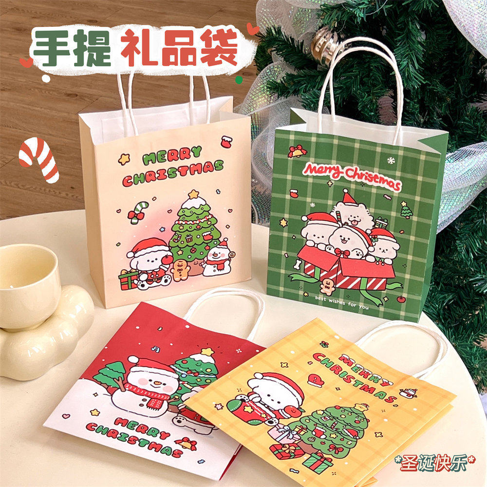 联名原创款圣诞节礼品袋糖果收纳袋少女新年手提袋礼物袋