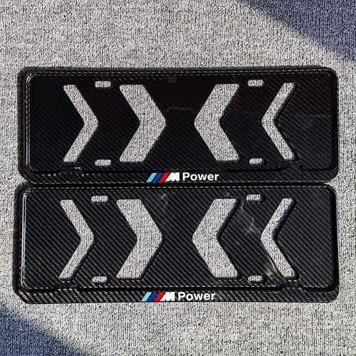 适用宝马M碳纤维车牌框