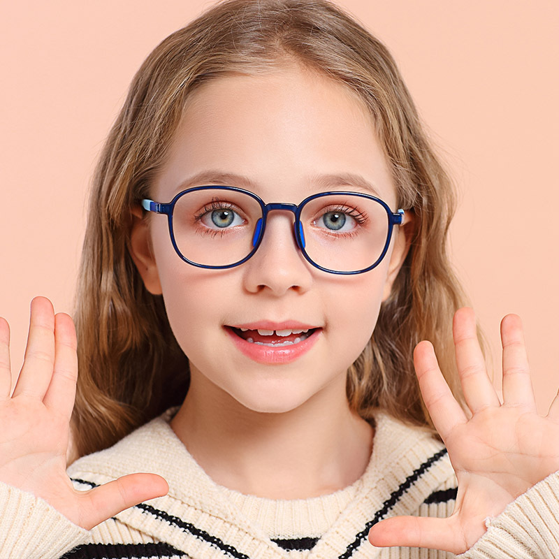 儿童镜架超轻耐用硅胶镜框5229#可配近视镜离焦镜片 远视矫正镜片
