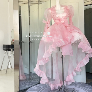 【现货！只此一家店】POSHEPOSE高定如心洛神花灵 单独拖尾外套