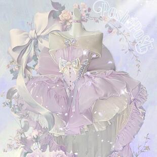 POSHEPOSE初灵高定如心 月白星紫·心愿贴 公主裙 现货