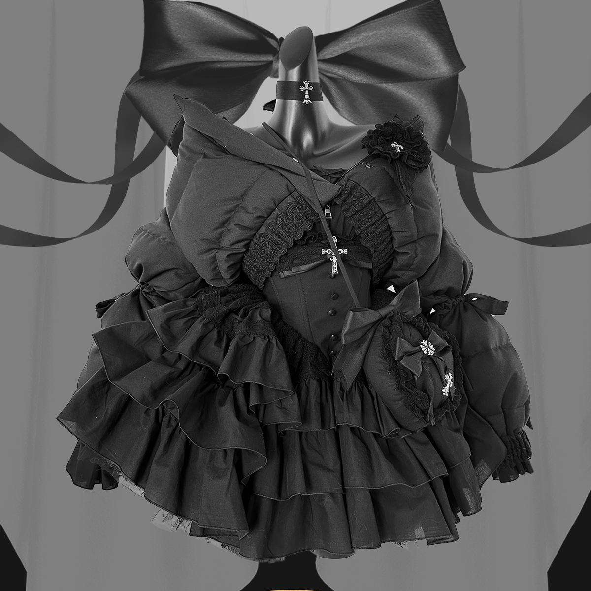 高定如心羽绒服【黑色】