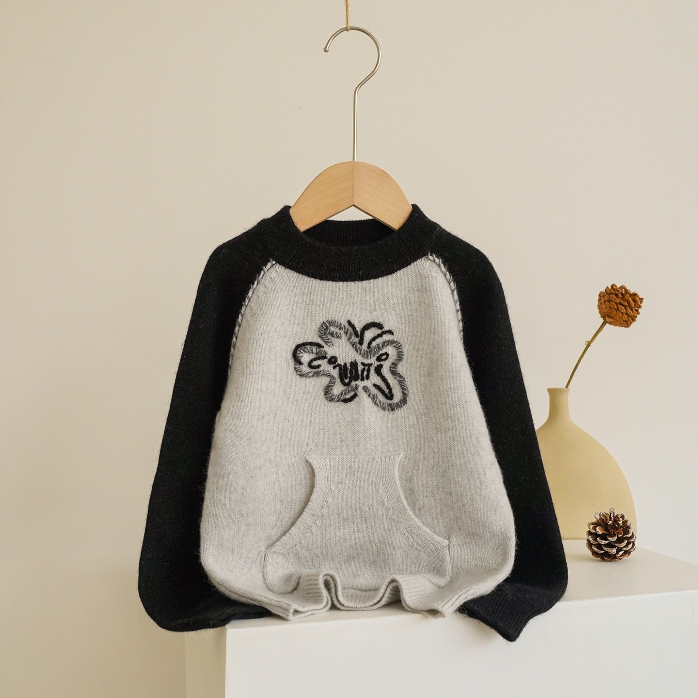 儿童羊绒衫中圆领双股厚男女童宝宝秋冬保暖口袋毛衣大中小童新款,童装/婴儿装/亲子装,毛衣/针织衫,淘宝优惠券,粉丝福利购,淘宝优惠卷