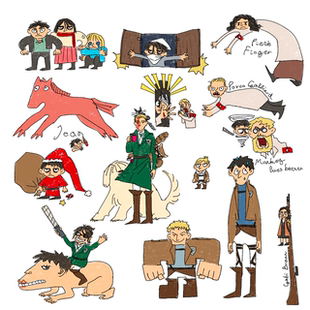 五枚入 预 不良分子系列A5平张模切贴纸 巨人 全员 进击