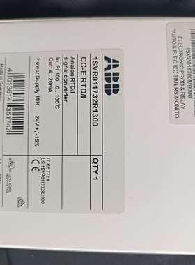 咨询ABB 模拟信号转换器CC-ERTD/I议价