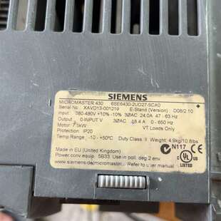 2UD27 5CA0议价 6SE6430 咨询西门子430变频器